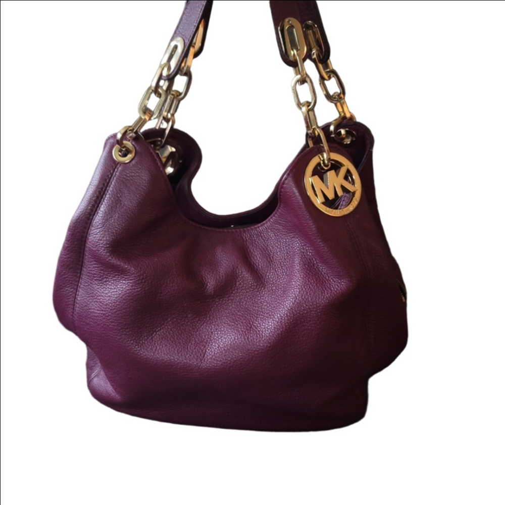 Michael Kors Fulton Pebbled Leather Hobo Shoulder Bag - Picture 2 of 15